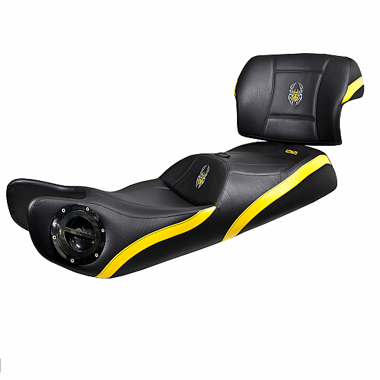 Spyder RT Seat, Driver Backrest and Passenger Backrest - Side Yellow Inlays, Logos and Fuel Door (2010 - 2019)