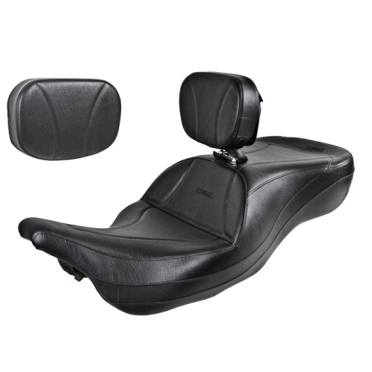 FLH® 1997-2007 Midrider 1-Piece Seat, Driver Backrest and Sissy Bar Pad - Plain or Studded