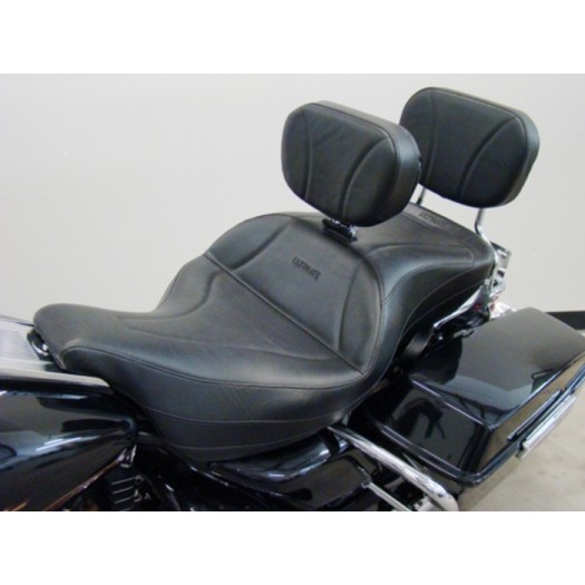 FLH® 1997-2007 Midrider 1-Piece Seat, Driver Backrest and Sissy Bar Pad - Plain or Studded