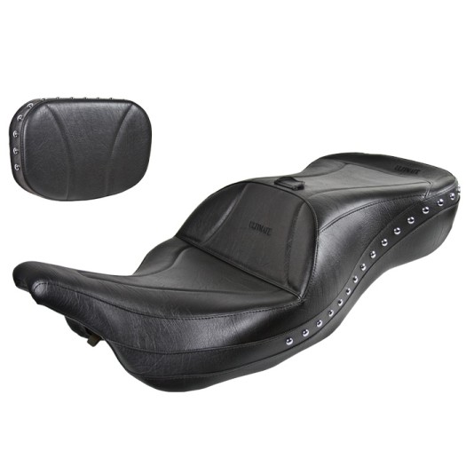 FLH® 1997-2007 Midrider 1-Piece Seat and Sissy Bar Pad - Plain or Studded