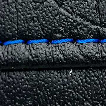 Single Bright Blue Seat Stitch