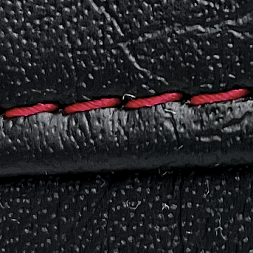 Single Dark Red Seat Stitch