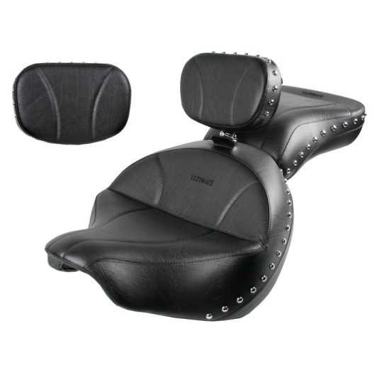 Boulevard C109 Seat, Passenger Seat, Driver Backrest and Sissy Bar Pad - Plain or Studded