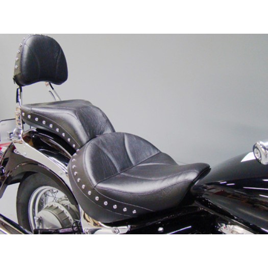 Boulevard C50 and Volusia 800 Midrider Seat, Passenger Seat and Stock Sissy Bar Pad Cover - Plain or Studded