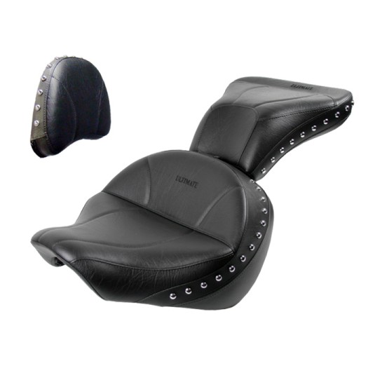 Boulevard C50 and Volusia 800 Midrider Seat, Passenger Seat and Stock Sissy Bar Pad Cover - Plain or Studded