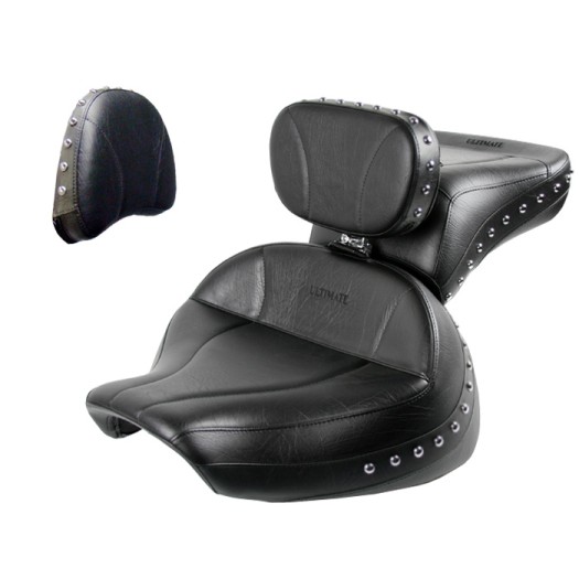 Boulevard C90 / C90T Midrider Seat, Passenger Seat, Driver Backrest and Stock Sissy Bar Pad Cover - Plain or Studded