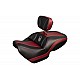 Spyder F3 Seat - Dark Red Ostrich Inlays and Logos (2021 and Newer)