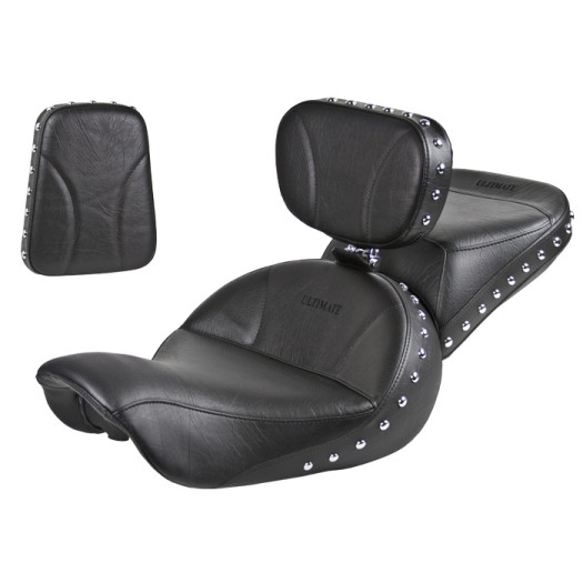 Driver Seat, Passenger Seat, Driver Backrest & Sissy Bar Pad for 2006-2017 Dyna