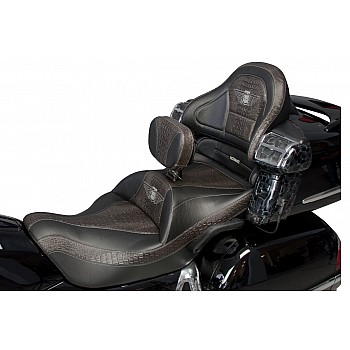 GL 1800 Seat, Driver Backrest and Passenger Backrest with Ultimate Ebony Croc Inlays (2012-2017)