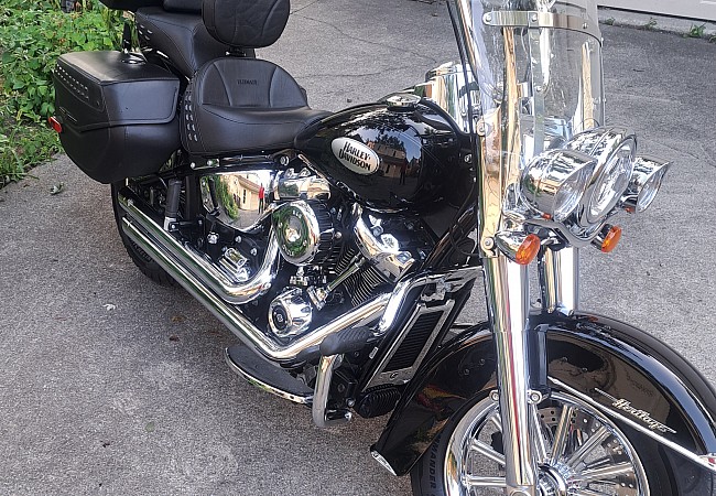 Harley-Davidson Softail with studs
