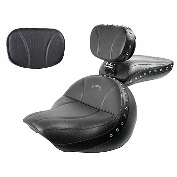 Road Star Midrider Seat, Passenger Seat, Driver Backrest and Sissy Bar Pad - Plain or Studded
