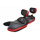 Spyder ST Seat - Side Bright Red Ostrich Inlays and Logos