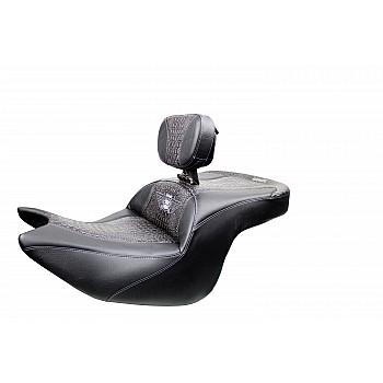 Goldwing Seat and Driver Backrest - Ebony Croc Inlay (2018 - 2021)