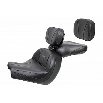 VTX 1300 C Lowrider Seat, Passenger Seat, Driver Backrest and Sissy Bar Pad - Plain or Studded