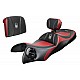Spyder RT Seat, Driver Backrest and Passenger Backrest - Dark Red Ostrich Inlays, Logos (2020 and Newer)