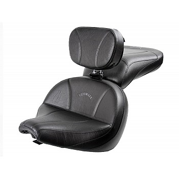 V-Star 650 Classic Lowrider Seat, Passenger Seat and Driver Backrest - Plain or Studded