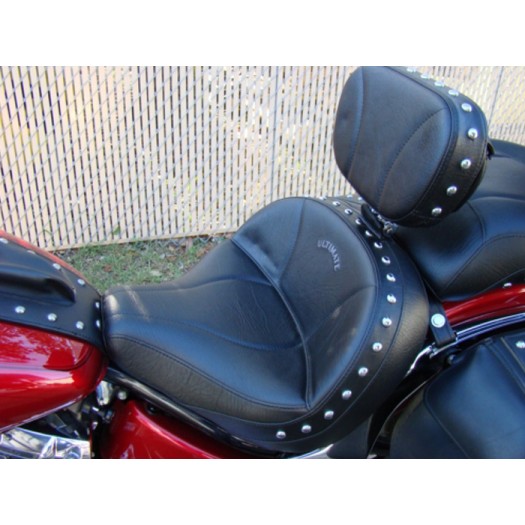 Driver Backrest for V-Star 650 Custom Ultimate Seat - Plain or Studded