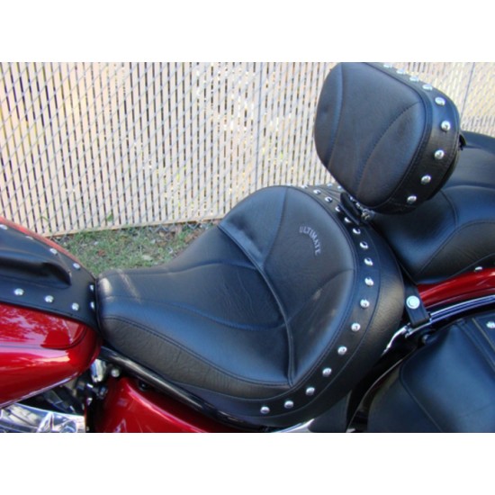 V-Star 650 Classic Lowrider Seat and Driver Backrest - Plain or Studded