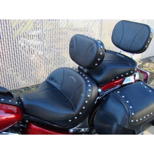Lowrider Driver Seat, Passenger Seat, Driver Backrest & Sissy Bar Pad for V-Star 650 Custom