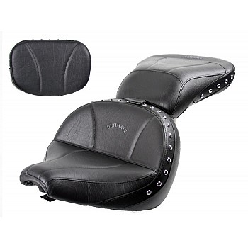 V-Star 650 Classic Lowrider Seat, Passenger Seat and Sissy Bar Pad - Plain or Studded