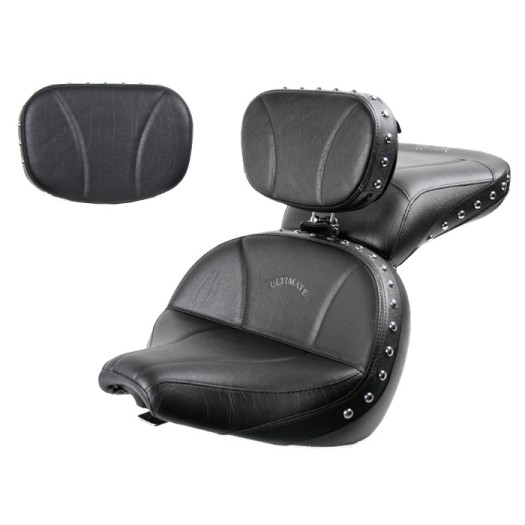 Lowrider Driver Seat, Passenger Seat, Driver Backrest & Sissy Bar Pad for V-Star 650 Custom