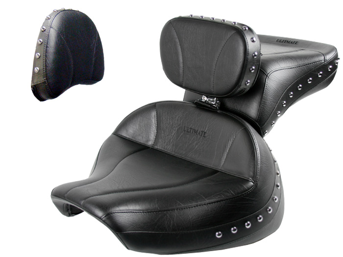 Boulevard C90 / C90T Midrider Seat, Passenger Seat, Driver Backrest and Stock Sissy Bar Pad Cover - Plain or Studded