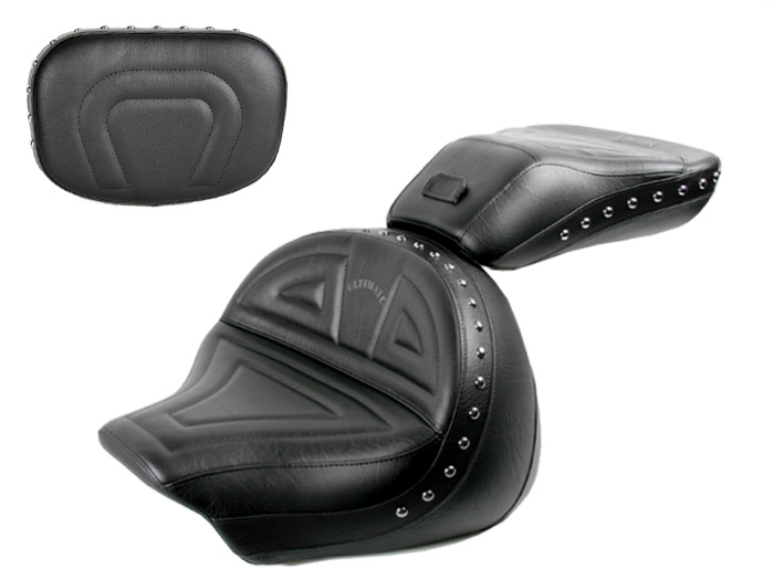 Royal Star Midrider Seat, Passenger Seat and Sissy Bar Pad - Plain or Studded