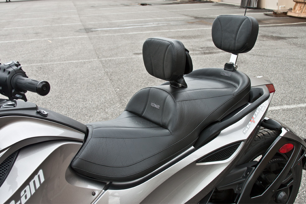 Spyder ST Shortest Reach Seat, Driver and Passenger Backrest