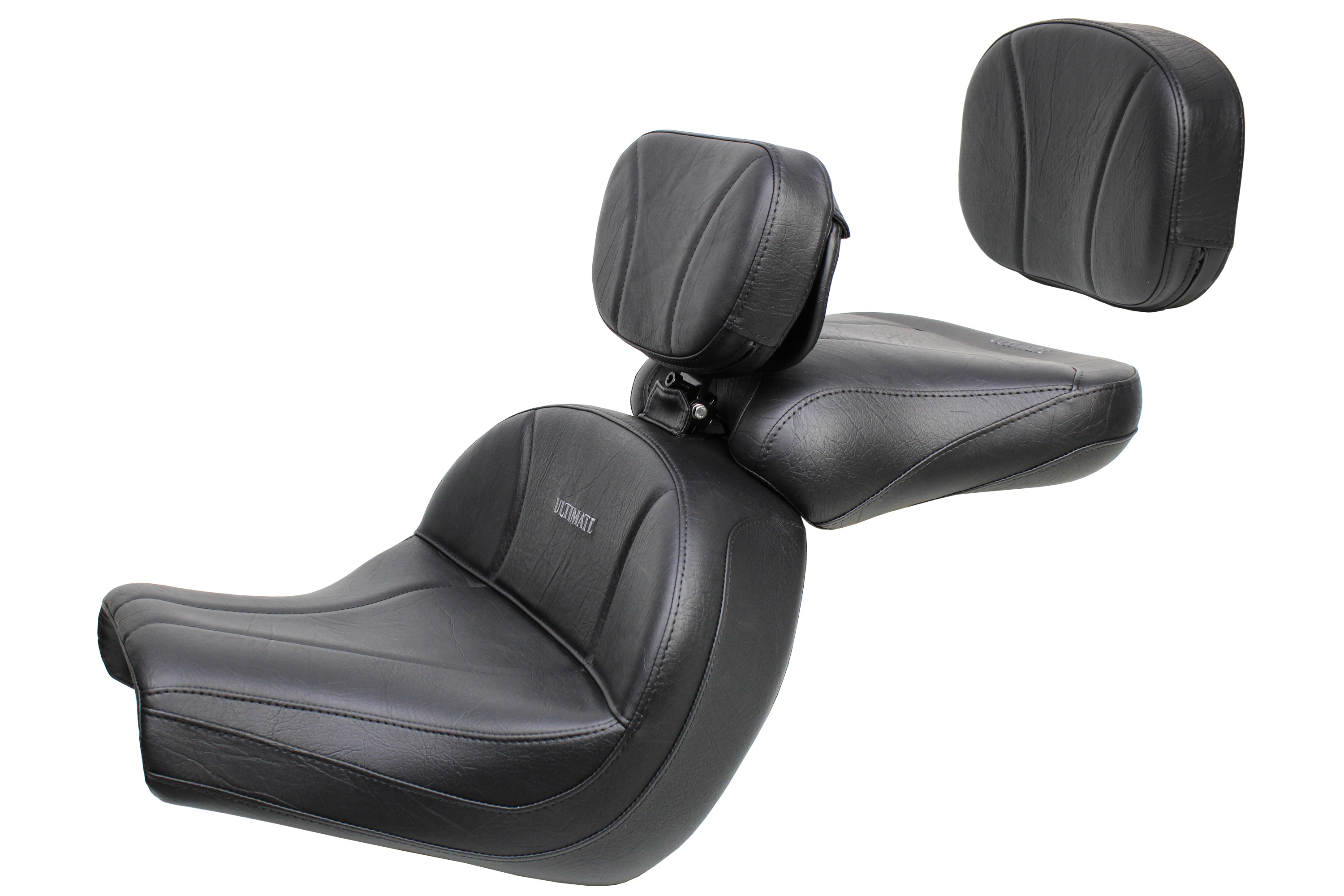 VTX 1300 C Lowrider Seat, Passenger Seat, Driver Backrest and Sissy Bar Pad - Plain or Studded