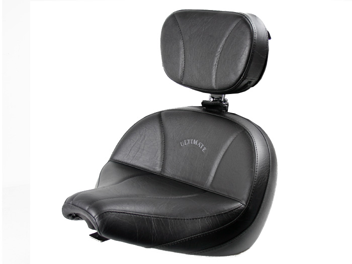 V-Star 650 Classic Lowrider Seat and Driver Backrest - Plain or Studded