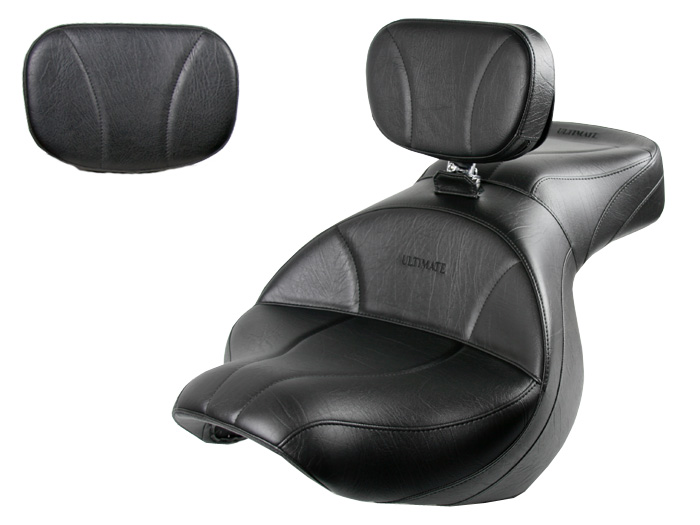 Vulcan 900 Custom Seat, Driver Backrest and Sissy Bar Pad - Plain or Studded